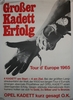 Opel Motorsport Plakat - Großer Kadett Erfolg, Tour d' Europe 1965