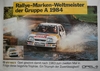 Opel Motorsport Plakat - Rallye Marken Weltmeister der Gruppe A 1984, Opel Kadett